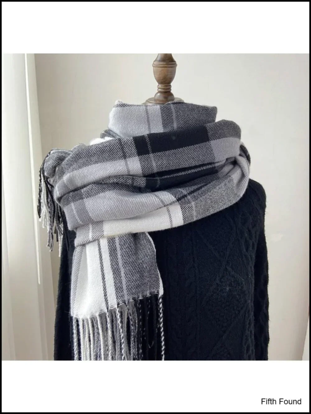 Women's Plaid Winter Scarf Large Soft Warm Polyester Wrap Shawl